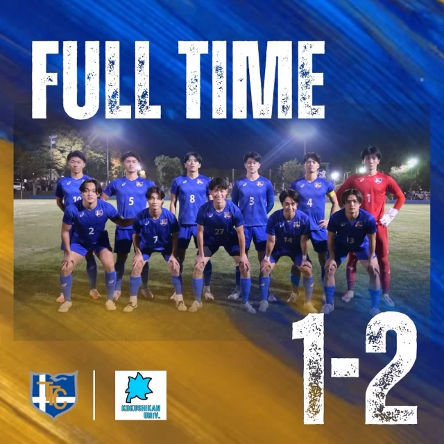 ・【試合結果】『JR東日本カップ2025 第99回関東大学サッカーリーグ 』第19節🆚国士舘大学1-2-得点者-#星景虎『JR東日本カップ2025 第99回関東大学サッカーリーグ 』第19節‼️PKを冷静に決め先制点を奪うも、逆転を許し敗戦。次節は勝利を掴み取れるよう準備を進めていきます🔥引き続き応援よろしくお願いします🐯💙#東海大学#東海大学体育会サッカー部#サッカー#サッカー部#TOKAI#tokaiuniversity#関東大学サッカーリーグ#到破